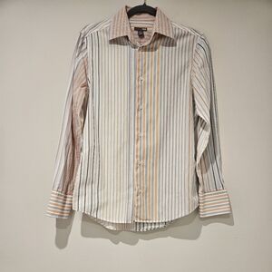 H&M Men's Long Sleeve Button Down Shirt, Size 15, Multicolor